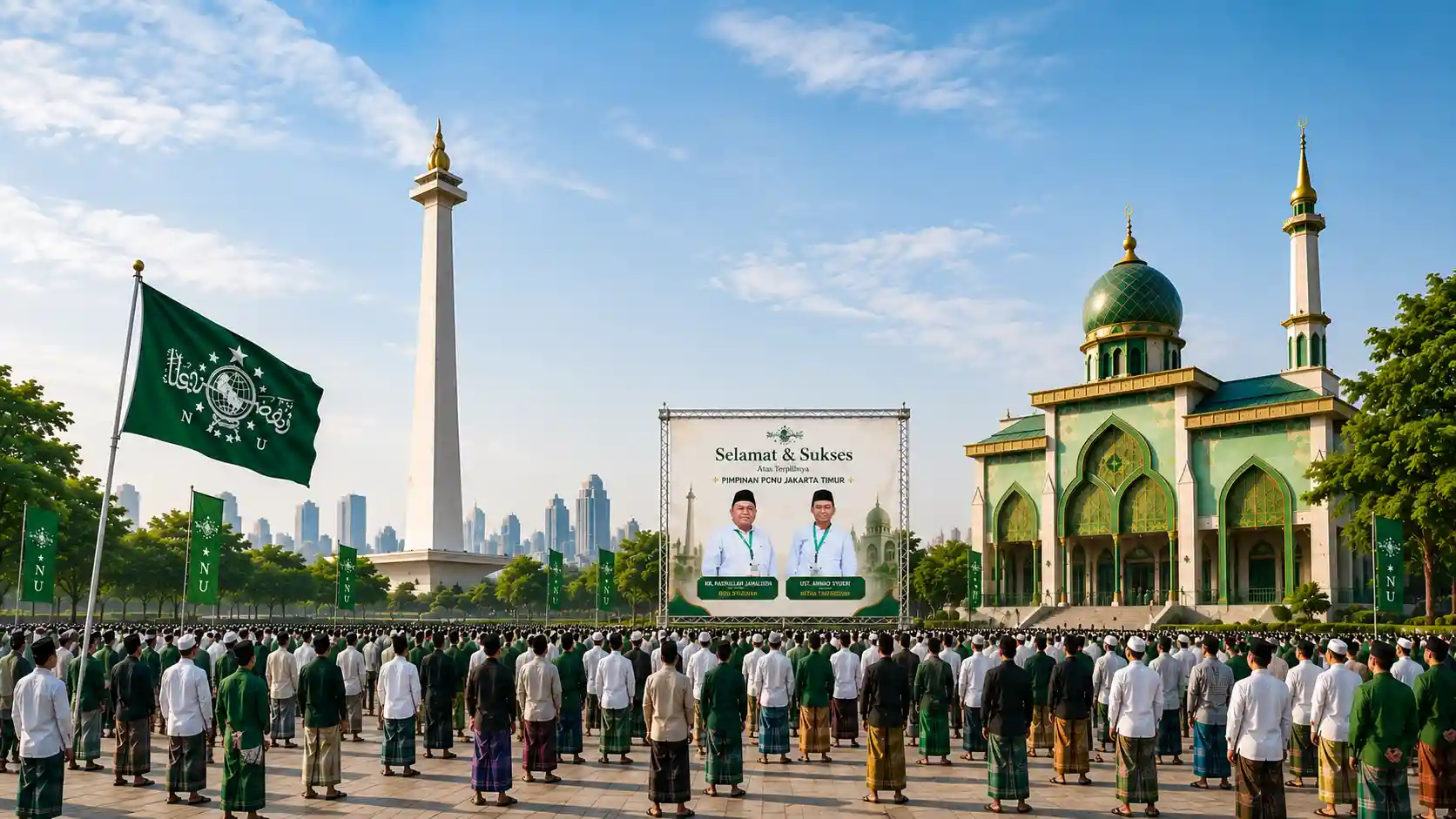 Kebersamaan pengurus dan warga PCNU Pengurus Cabang Kabupaten Tangerang